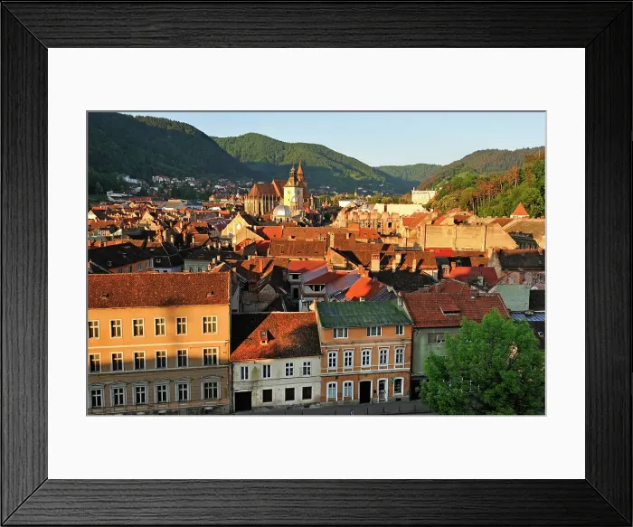 Framed Print : Historic city centre of Brasov, Transylvania, Romania Framed Print : Historic city centre of Brasov, Transylvania, Romania