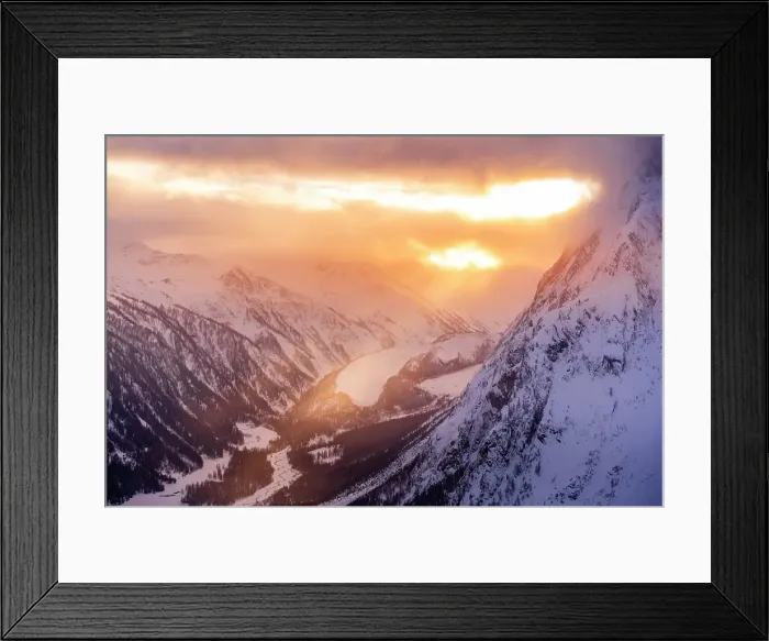 Framed Print : View of snow covered Aosta Valley and mountains from Pavillon du Mont Frety in winter, Courmayeur, Aosta Valley, Italian Alps, Italy Framed Print : View of snow covered Aosta Valley and mountains from Pavillon du Mont Frety in winter, Courmayeur, Aosta Valley, Italian Alps, Italy