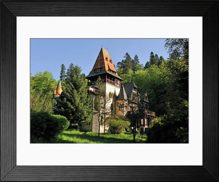 Framed Print : Pelisor Castle complex in the Carpathians Mountains near the mountain resort of Sinaia, Wallachia region, Romania Framed Print : Pelisor Castle complex in the Carpathians Mountains near the mountain resort of Sinaia, Wallachia region, Romania