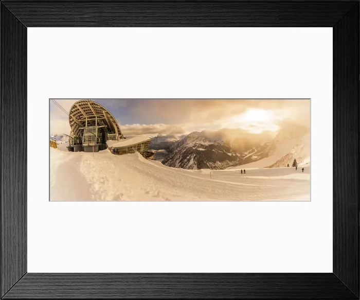 Framed Print : View of snow covered Aosta Valley, mountains and Skyway Monte Bianco cable car station in winter, Courmayeur, Aosta Valley, Italian Alps, Italy Framed Print : View of snow covered Aosta Valley, mountains and Skyway Monte Bianco cable car station in winter, Courmayeur, Aosta Valley, Italian Alps, Italy