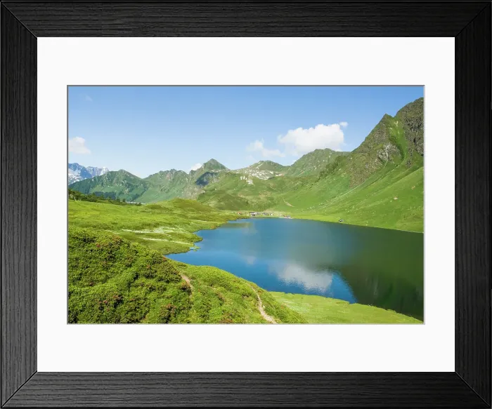 Framed Print : Cadagno lake, Piora valley, Canton Ticino, Switzerland Framed Print : Cadagno lake, Piora valley, Canton Ticino, Switzerland