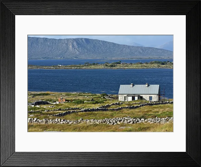Framed Print : Landscape at the north of Lettermore island, west coast, Connemara, County Galway, Connacht, Republic of Ireland Framed Print : Landscape at the north of Lettermore island, west coast, Connemara, County Galway, Connacht, Republic of Ireland