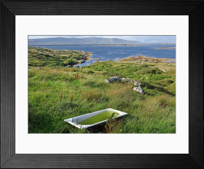 Framed Print : Landscape at the north of Lettermore island, Connemara, County Galway, Connacht, Republic of Ireland Framed Print : Landscape at the north of Lettermore island, Connemara, County Galway, Connacht, Republic of Ireland