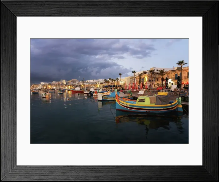 Framed Print : Marsaxlokk Harbour, Marsaxlokk, Malta Framed Print : Marsaxlokk Harbour, Marsaxlokk, Malta