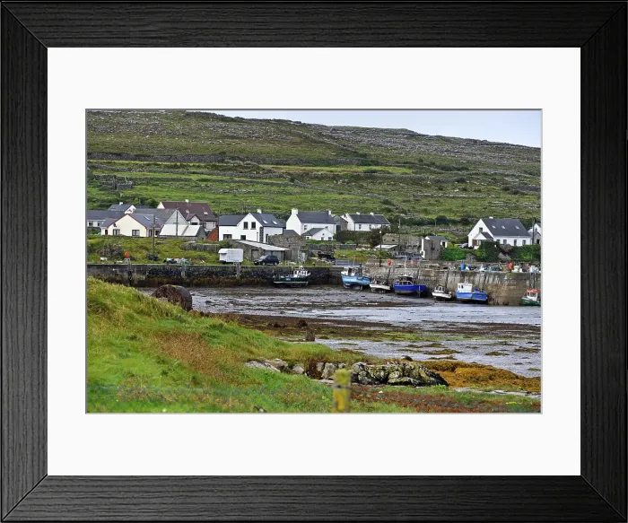Framed Print : Small harbour of Rossaveel Lower, Inishmore, largest Aran Island, Galway Bay, County Galway, Connacht, Republic of Ireland Framed Print : Small harbour of Rossaveel Lower, Inishmore, largest Aran Island, Galway Bay, County Galway, Connacht, Republic of Ireland
