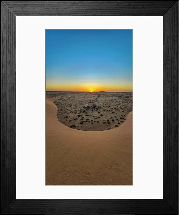 Framed Print : Sunset in a Sand dune in the Tibesti Mountains, Chad Framed Print : Sunset in a Sand dune in the Tibesti Mountains, Chad