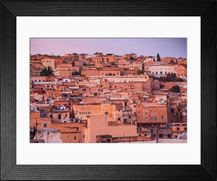 Framed Print : Warm purple sunrise over the Medina of Fes, UNESCO, Morocco Framed Print : Warm purple sunrise over the Medina of Fes, UNESCO, Morocco
