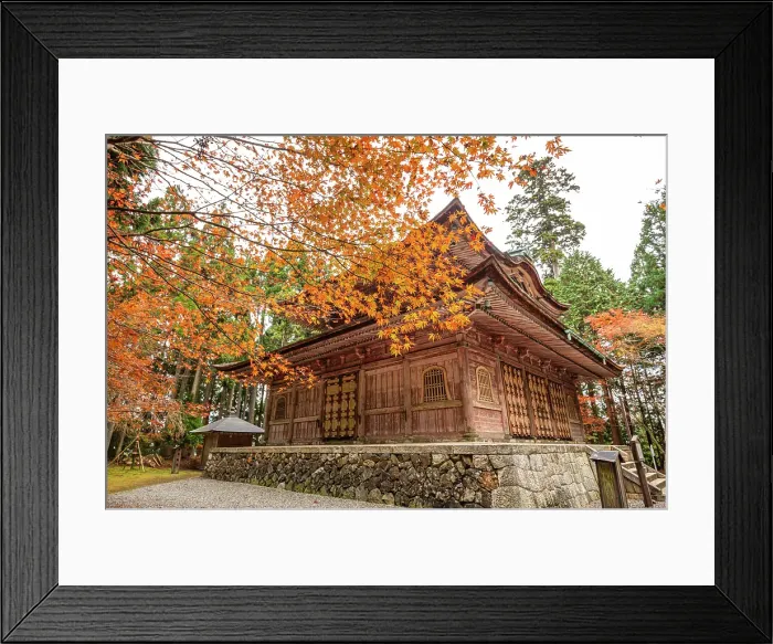 Framed Print : Enryaku-ji, a beautifully preserved Zen Buddhist temple, surrounded by colorful autumn trees on Mount Hiei near Kyoto, Honshu, Japan Framed Print : Enryaku-ji, a beautifully preserved Zen Buddhist temple, surrounded by colorful autumn trees on Mount Hiei near Kyoto, Honshu, Japan