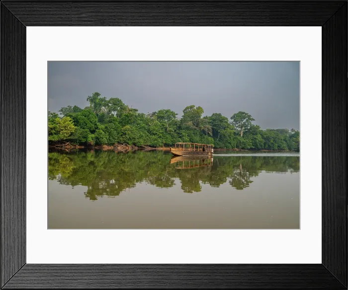 Framed Print : Sangha River in the Trinational Lobeke National Park, Republic of Congo