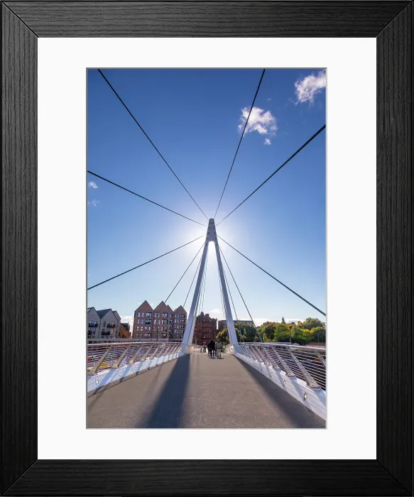 Framed Print : Govan to Partick Bridge, footbridge, River Clyde, Glasgow, Scotland, United Kingdom