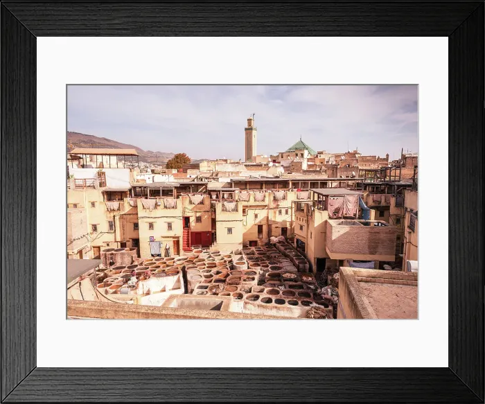 Framed Print : Tannerie Chouara, Medina, Fes, UNESCO, Morocco Framed Print : Tannerie Chouara, Medina, Fes, UNESCO, Morocco