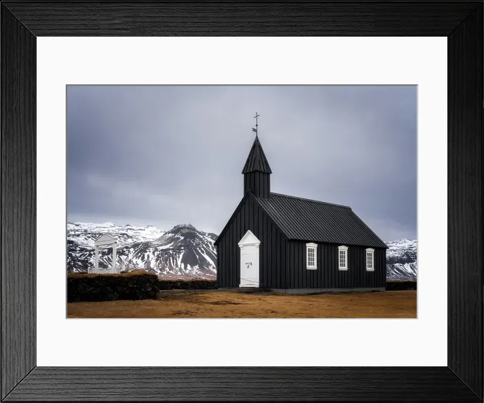 Framed Print : Budhir Church, Snaefellsness Peninsula, Iceland Framed Print : Budhir Church, Snaefellsness Peninsula, Iceland