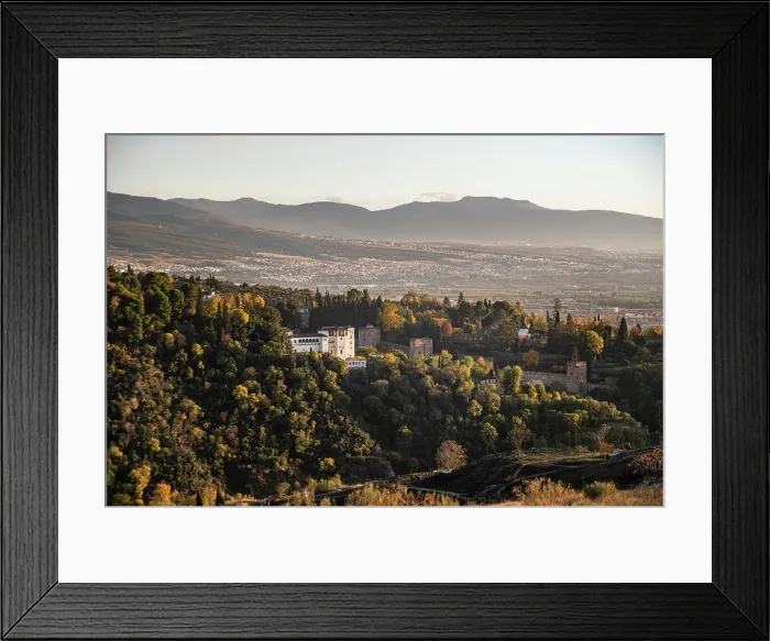 Framed Print : Silla de Moro and the Park of Generalife in Albaicin at sunset, Granada, Andalucia, Spain Framed Print : Silla de Moro and the Park of Generalife in Albaicin at sunset, Granada, Andalucia, Spain