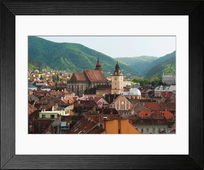 Framed Print : Historic city centre of Brasov, Transylvania, Romania Framed Print : Historic city centre of Brasov, Transylvania, Romania