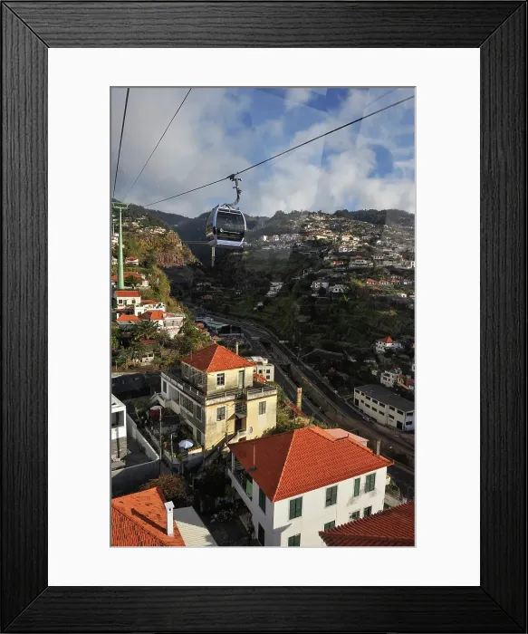 Framed Print : Aerial tramway, Funchal, Madeira island, Atlantic Ocean, Portugal Framed Print : Aerial tramway, Funchal, Madeira island, Atlantic Ocean, Portugal