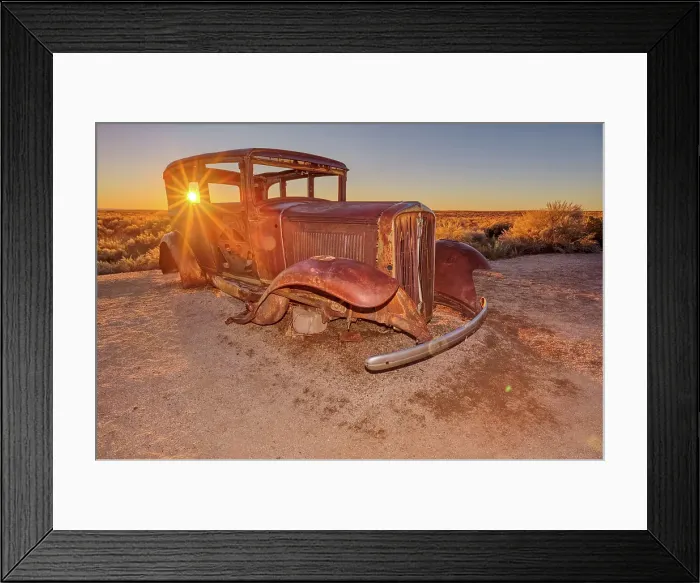 Framed Print : An old Model-T placed as a marker for the Route 66 Road Alignment in Petrified Forest National Park, Arizona, United States of America Framed Print : An old Model-T placed as a marker for the Route 66 Road Alignment in Petrified Forest National Park, Arizona, United States of America