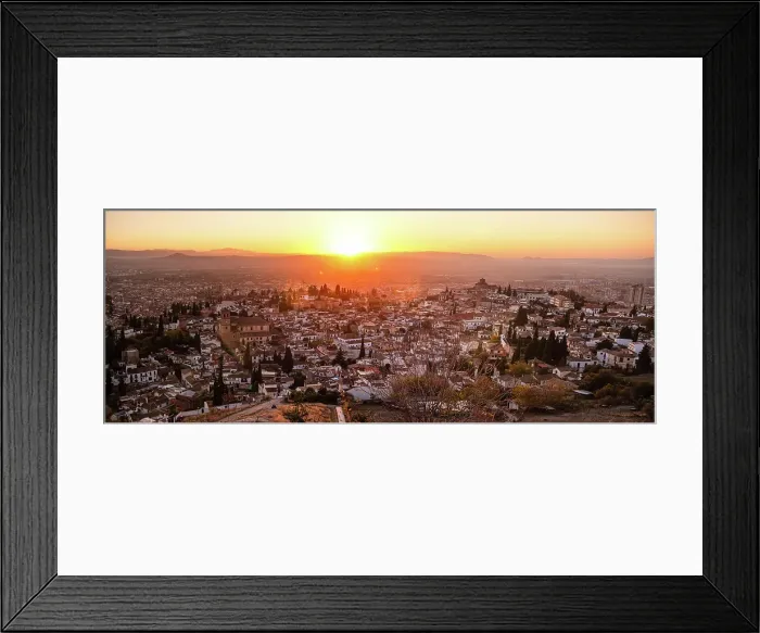 Framed Print : Vibrant red and orange sunset over the Albaicin, UNESCO, Granada, Andalucia, Spain Framed Print : Vibrant red and orange sunset over the Albaicin, UNESCO, Granada, Andalucia, Spain