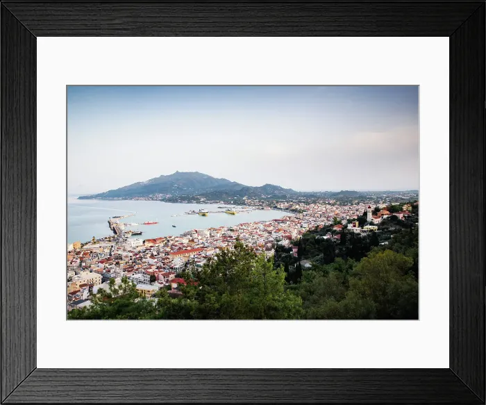 Framed Print : Church of Panagia Pikridiotissa with beautiful view of Zakynthos town at sunrise, Zante, Greek Islands, Greece Framed Print : Church of Panagia Pikridiotissa with beautiful view of Zakynthos town at sunrise, Zante, Greek Islands, Greece