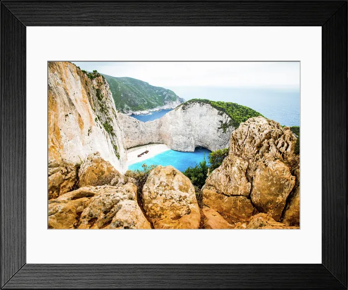 Framed Print : Navagio beach with the famous wrecked ship, Zante (Zakynthos), Greek Islands, Greece Framed Print : Navagio beach with the famous wrecked ship, Zante (Zakynthos), Greek Islands, Greece