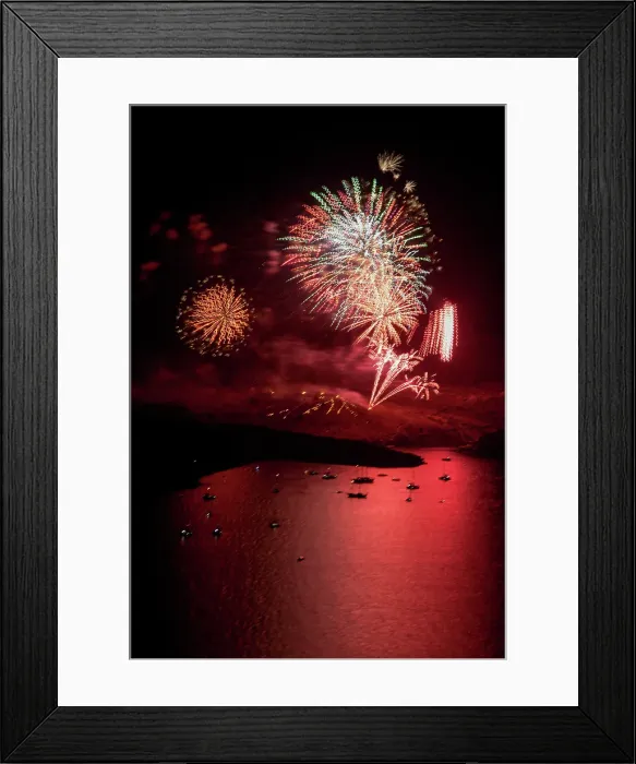 Framed Print : Fireworks display for Volcanoes Festival in Santorini, Cyclades, Greek Islands, Greece Framed Print : Fireworks display for Volcanoes Festival in Santorini, Cyclades, Greek Islands, Greece