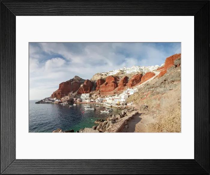 Framed Print : Beautiful Santorini island, Cyclades, Greek Islands, Greeece