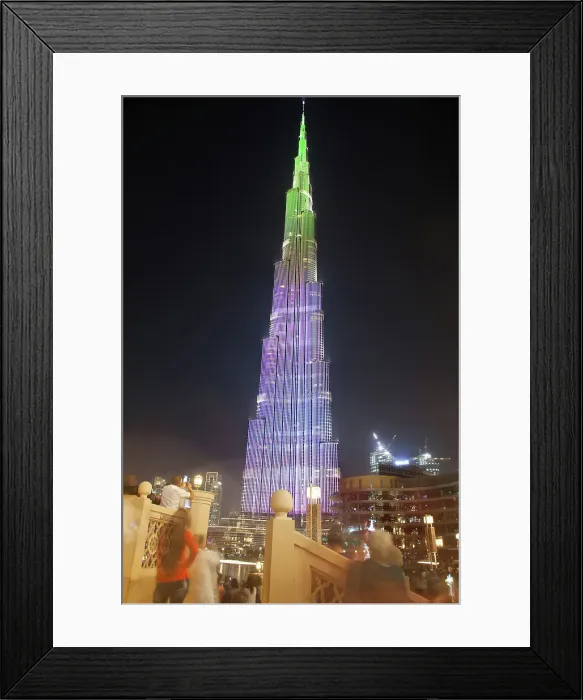 Framed Print : Laser show at night on Burj Khalifa, world's tallest tower, Downtown Burj Dubai, Dubai, United Arab Emirates Framed Print : Laser show at night on Burj Khalifa, world's tallest tower, Downtown Burj Dubai, Dubai, United Arab Emirates