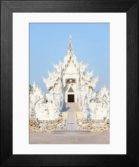 Framed Print : Wat Rong Khun, the famous White Temple, Chiang Rai, Thailand Framed Print : Wat Rong Khun, the famous White Temple, Chiang Rai, Thailand