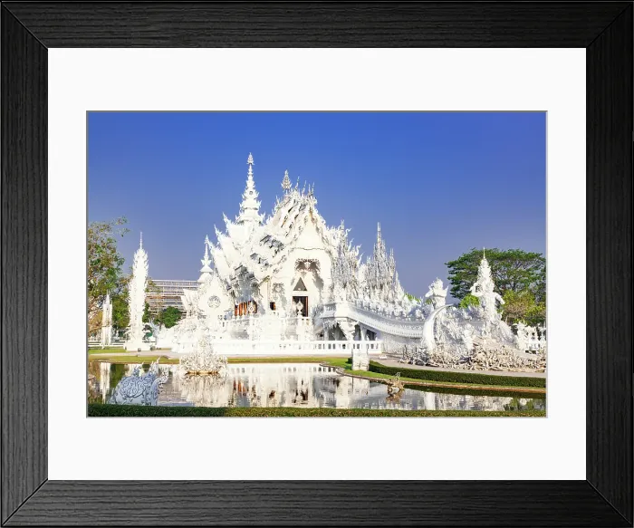 Framed Print : Wat Rong Khun, the famous White Temple, Chiang Rai, Thailand Framed Print : Wat Rong Khun, the famous White Temple, Chiang Rai, Thailand