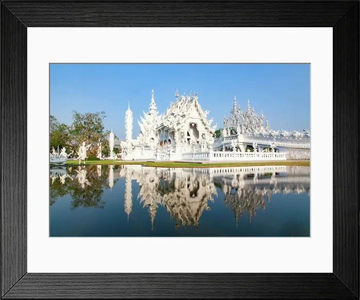 Framed Print : Wat Rong Khun, the famous White Temple, Chiang Rai, Thailand Framed Print : Wat Rong Khun, the famous White Temple, Chiang Rai, Thailand
