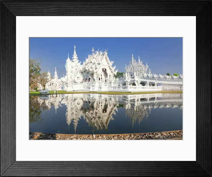 Framed Print : Wat Rong Khun, the famous White Temple, Chiang Rai, Thailand Framed Print : Wat Rong Khun, the famous White Temple, Chiang Rai, Thailand