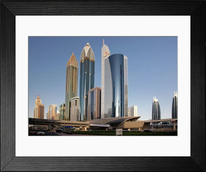 Framed Print : Skyscrapers in Dubai Downtown, the fastest growing city in the world, Dubai, United Arab Emirates Framed Print : Skyscrapers in Dubai Downtown, the fastest growing city in the world, Dubai, United Arab Emirates