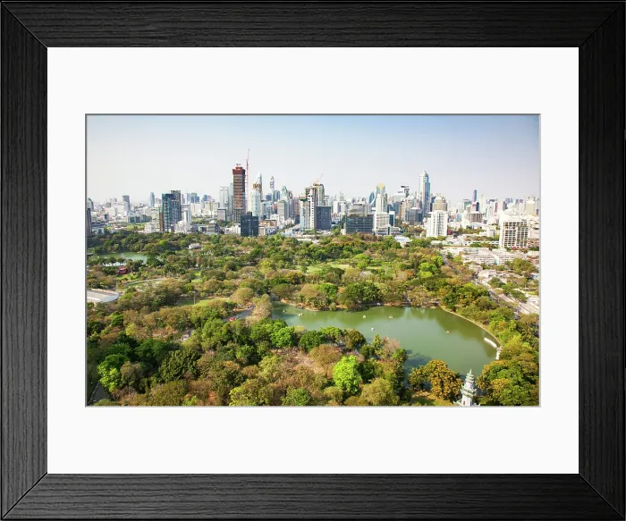 Framed Print : High buildings panorama of downtown of Bangkok City and Lumpini Park, Bangkok, Thailand Framed Print : High buildings panorama of downtown of Bangkok City and Lumpini Park, Bangkok, Thailand