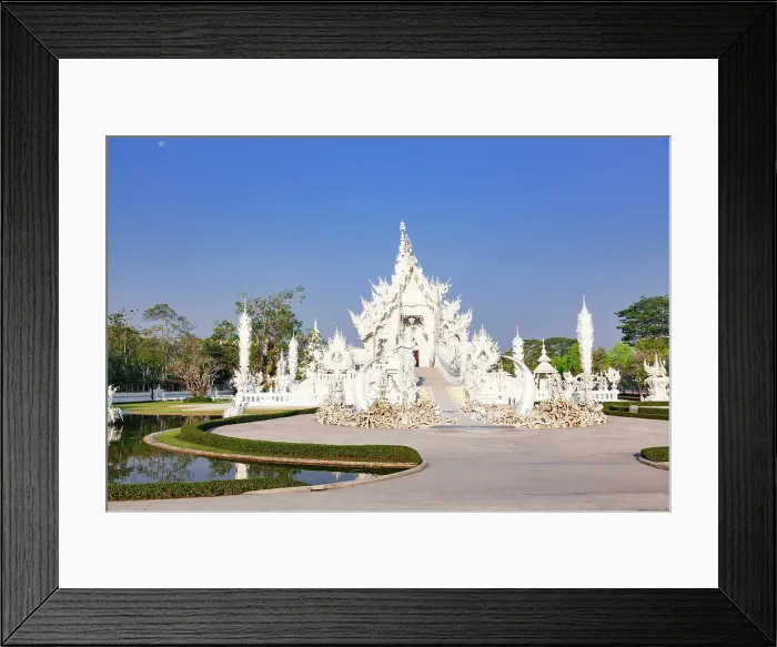 Framed Print : Wat Rong Khun, the famous White Temple, Chiang Rai, Thailand Framed Print : Wat Rong Khun, the famous White Temple, Chiang Rai, Thailand