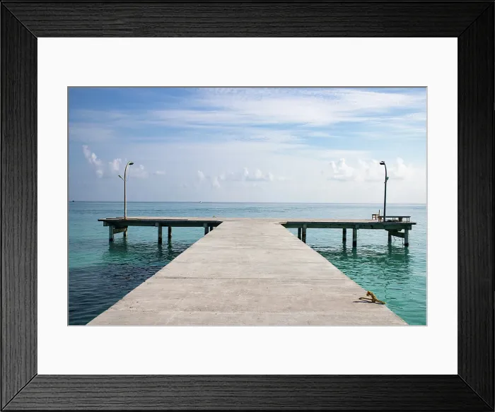 Framed Print : Jetty, The Maldives, Indian Ocean Framed Print : Jetty, The Maldives, Indian Ocean