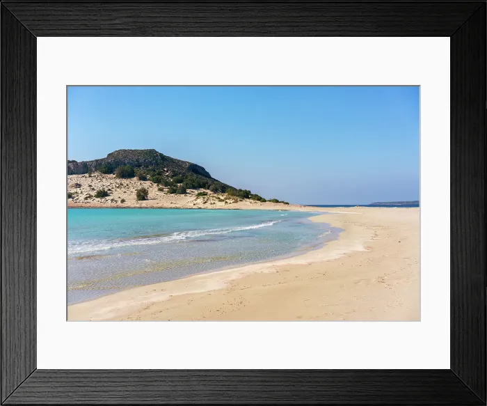Framed Print : Simos beach with turquoise water, Elafonisos island, Greece Framed Print : Simos beach with turquoise water, Elafonisos island, Greece