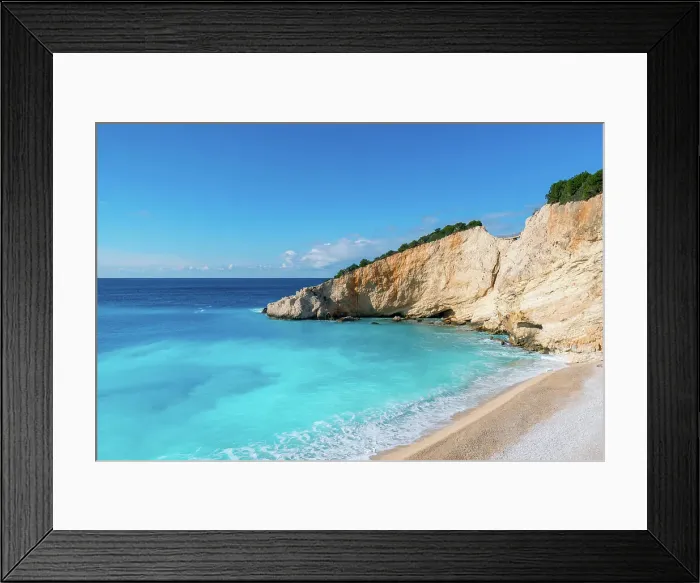Framed Print : Porto Katsiki beach with turquoise water, Lefkada island, Ionian Islands, Greek Islands, Greece Framed Print : Porto Katsiki beach with turquoise water, Lefkada island, Ionian Islands, Greek Islands, Greece