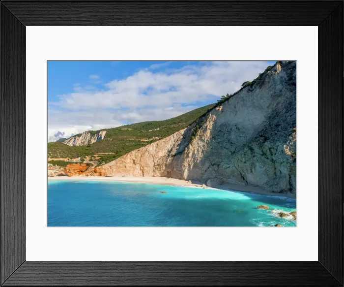 Framed Print : Drone aerial view of Porto Katsiki, Lefkada island, Ionian Islands, Greek Islands, Greece Framed Print : Drone aerial view of Porto Katsiki, Lefkada island, Ionian Islands, Greek Islands, Greece