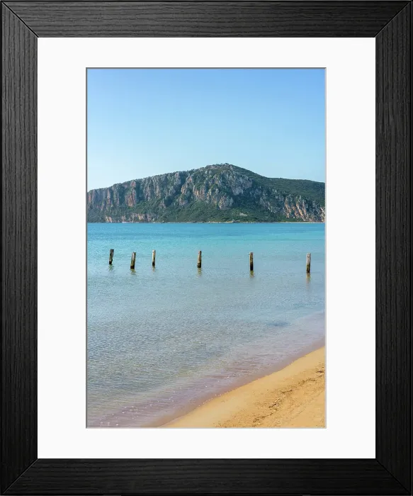 Framed Print : Divari beach with golden sand and turquoise water, Pelopponese, Greece