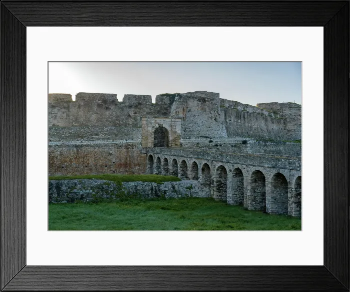 Framed Print : Methoni castle and bridge entrance, Peloponnese, Greece Framed Print : Methoni castle and bridge entrance, Peloponnese, Greece