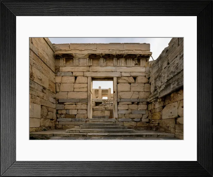 Framed Print : Ancient Propylaea building entrance, The Acropolis, UNESCO, Athens, Greece Framed Print : Ancient Propylaea building entrance, The Acropolis, UNESCO, Athens, Greece