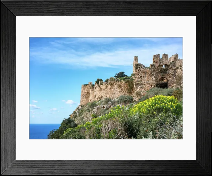 Framed Print : Old Navarino fortress above Voidokilia beach, Greece Framed Print : Old Navarino fortress above Voidokilia beach, Greece