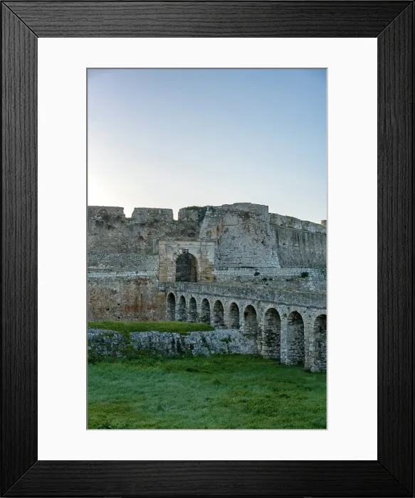 Framed Print : Methoni castle and bridge entrance, Peloponnese, Greece