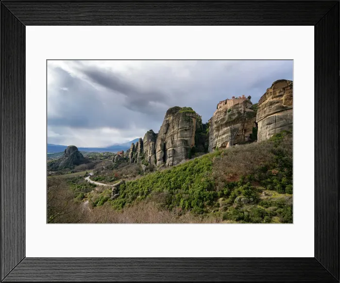 Framed Print : Meteora, ancient holy Monastery of Varlaam and Saint Nicholas Anapafsas, UNESCO, Kalabaka, Greece Framed Print : Meteora, ancient holy Monastery of Varlaam and Saint Nicholas Anapafsas, UNESCO, Kalabaka, Greece