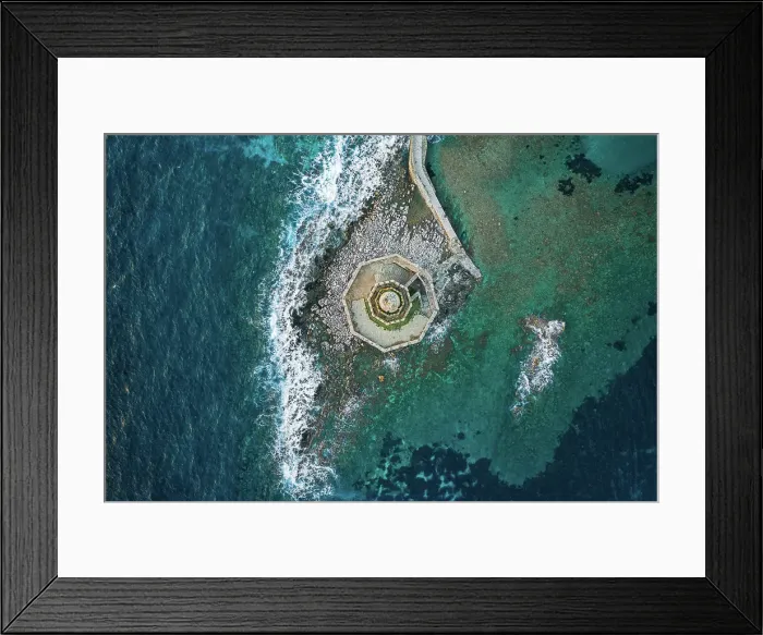 Framed Print : Bourtzi of Methoni castle, drone aerial top view, and sea, Methoni, Peloponnese, Greece Framed Print : Bourtzi of Methoni castle, drone aerial top view, and sea, Methoni, Peloponnese, Greece