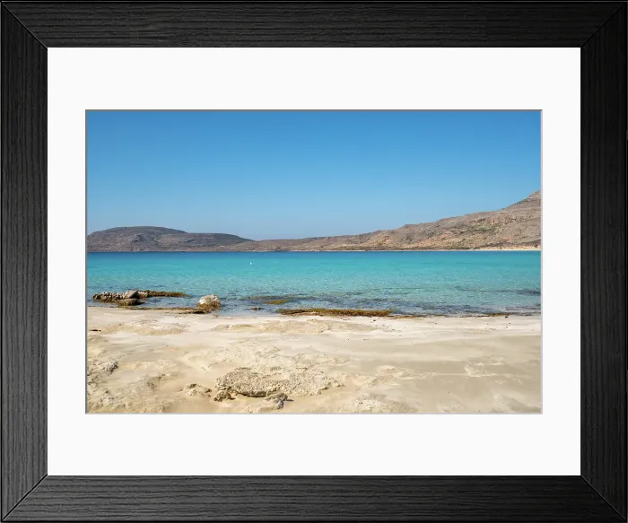 Framed Print : Simos beach with turquoise water, Elafonisos island, Greece Framed Print : Simos beach with turquoise water, Elafonisos island, Greece