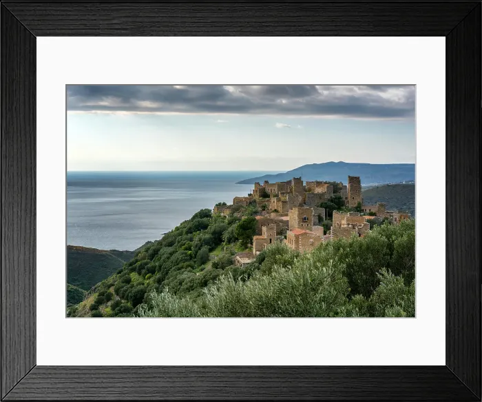 Framed Print : Vathia, abandoned village in the mountains of Mani Peninsula, Peloponnese, Greece Framed Print : Vathia, abandoned village in the mountains of Mani Peninsula, Peloponnese, Greece