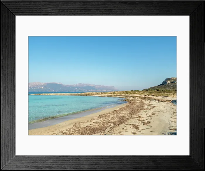Framed Print : Lefki beach with turquoise water, Elafonisos island, Greece Framed Print : Lefki beach with turquoise water, Elafonisos island, Greece