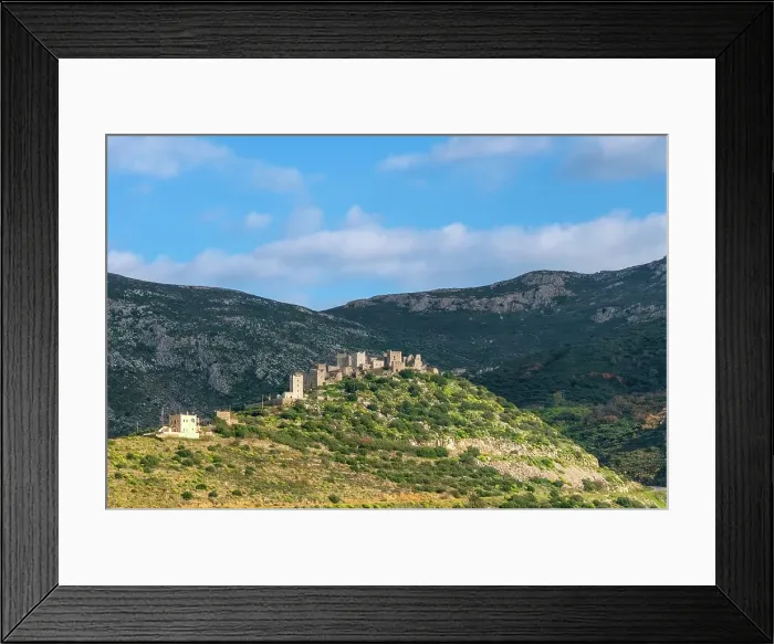 Framed Print : Vathia, abandoned village in the mountains of Mani Peninsula, Peloponnese, Greece Framed Print : Vathia, abandoned village in the mountains of Mani Peninsula, Peloponnese, Greece