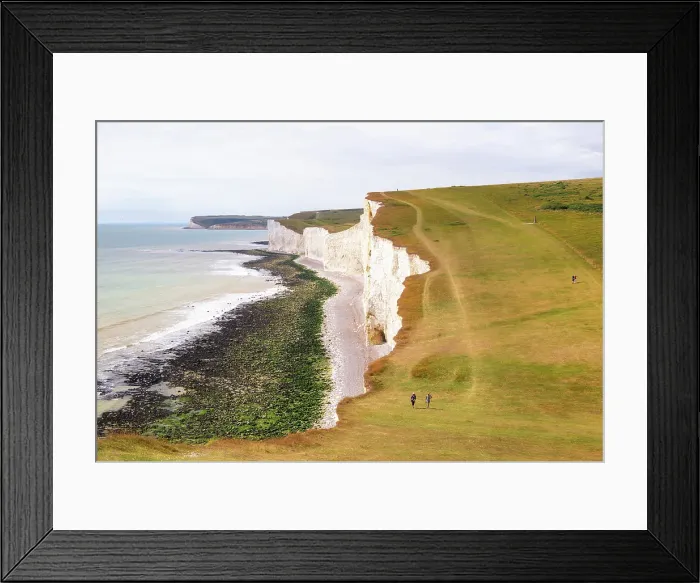 Framed Print : Seven Sisters cliffs walk, South Downs National Park, East Sussex, England, United Kingdom Framed Print : Seven Sisters cliffs walk, South Downs National Park, East Sussex, England, United Kingdom