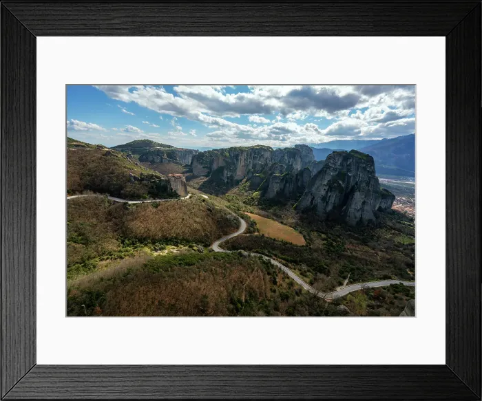 Framed Print : Meteora, ancient holy Monastery of Rousanos Saint Barbara, UNESCO, Kalabaka, Greece Framed Print : Meteora, ancient holy Monastery of Rousanos Saint Barbara, UNESCO, Kalabaka, Greece